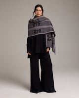 Asymmetrical Wool Estrella Wrap