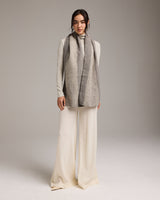 Natural Wool Chevron Scarf
