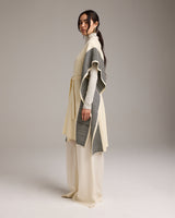 Striped Edge Caftan in Merino