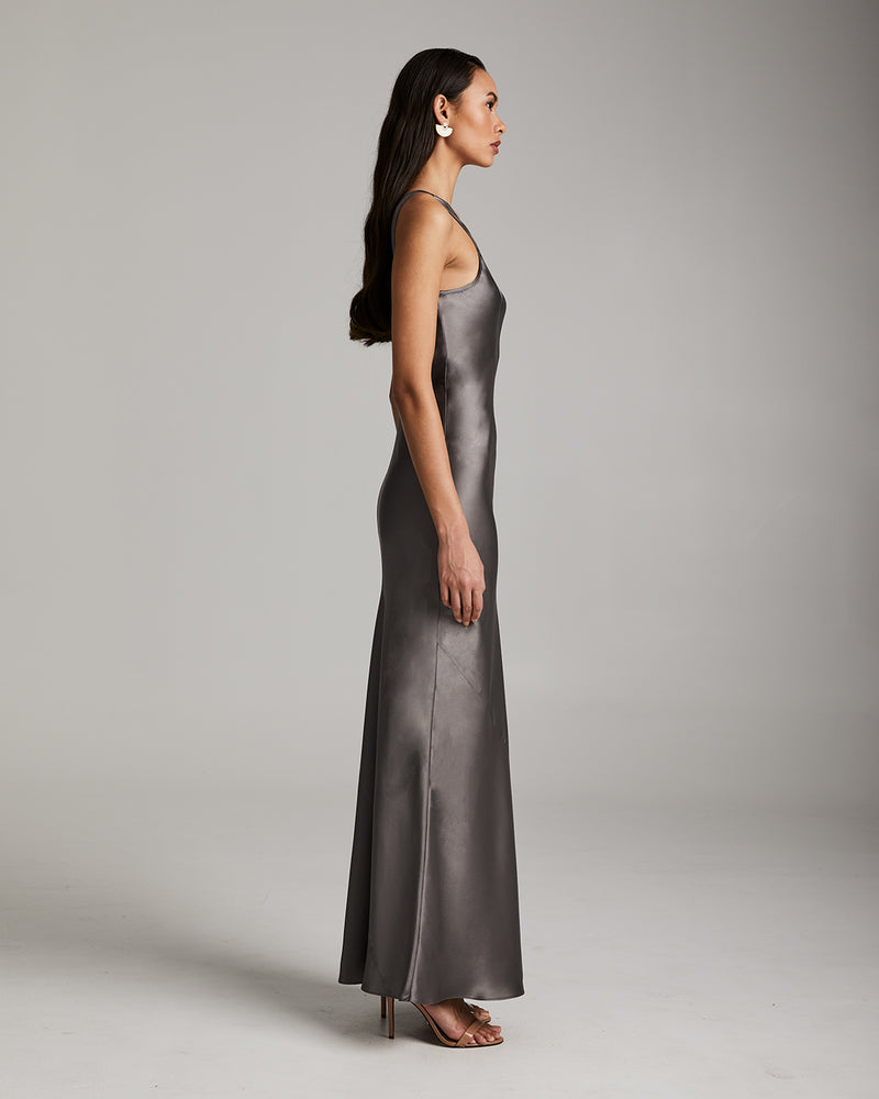 Long Double V Slip Dress