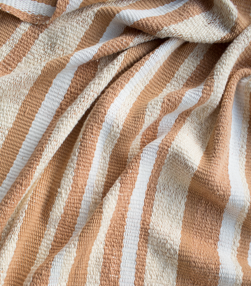 Gradient Stripes Blanket in Apricot