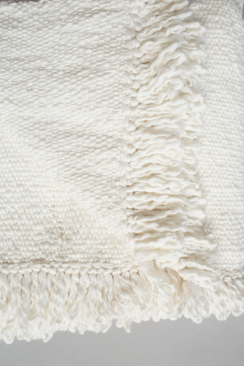 Organic Cotton Flammé Fringe Blanket